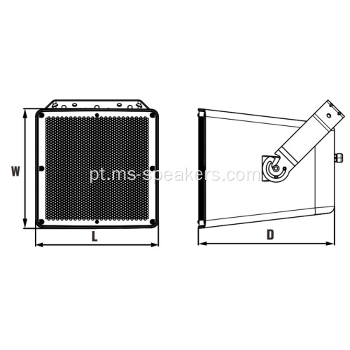 600W Alta potência HIFI PA Alto-falante